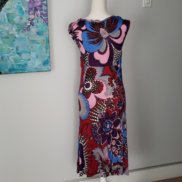 Cavalli Flower Print Dress 42/6 - Picture 4 of 9